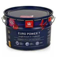 Краска ВД "EURO POWER-7" 9л "Тиккурила" 3475 Краска ВД "EURO POWER-7" 9л "Тиккурила" 3475
