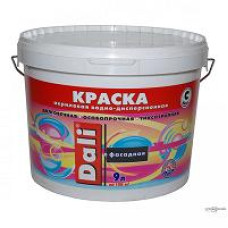 Краска фасадная особопрочная ВД база А DALI 9л Краска фасадная особопрочная ВД база А DALI 9л